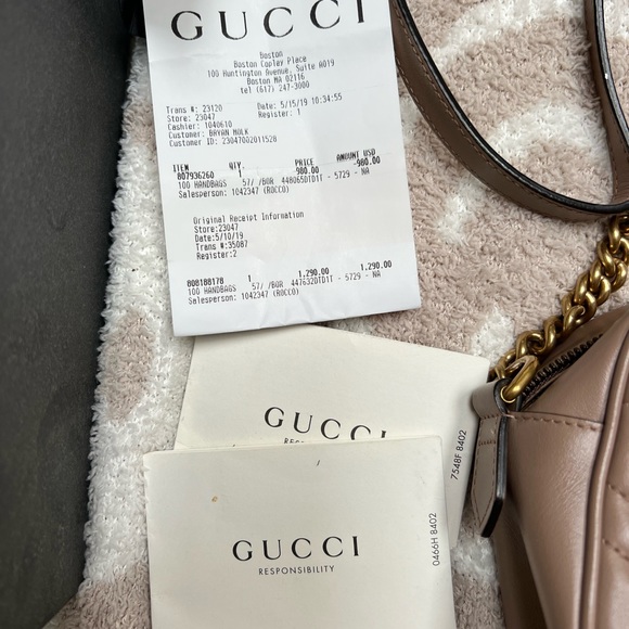 GUCCI MARMONT crossbody in size small - color: dusty pink - Picture 2 of 11